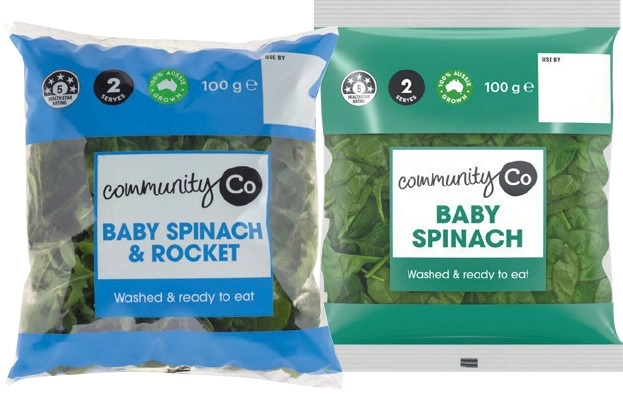 Community Co Baby Spinach & Rocket or Baby Spinach 100g