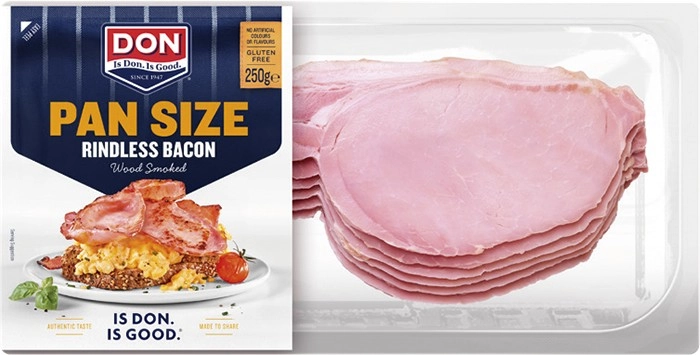 Don Pan Size Rindless Bacon 250g