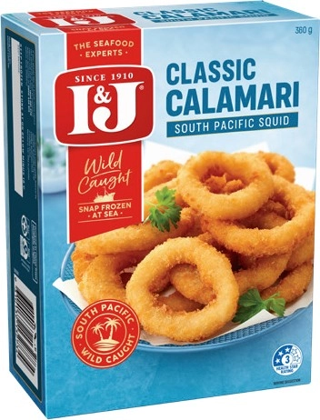 I&J Calamari or Squid 360g Selected Varieties