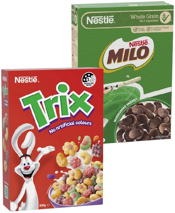 Nestlé Milo Cereals 330-350g or Trix 310g Selected Varieties