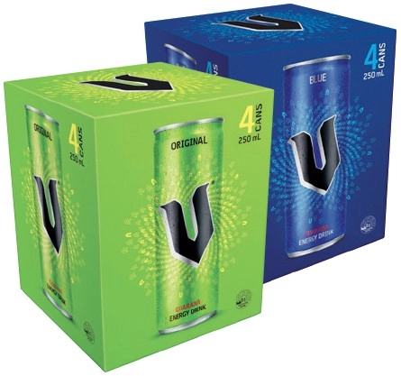 V Energy Drink 4x250mL Selected Varieties