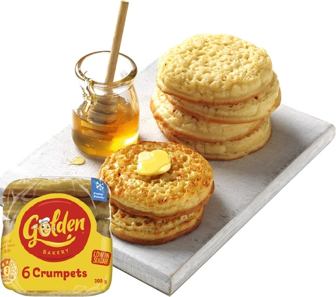 Golden Crumpet Rounds 6 Pack Selected Varieties