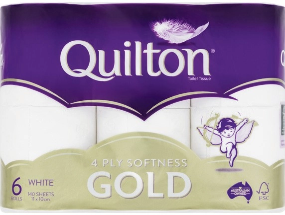 Quilton Gold Toilet Tissue 4 Ply 6 Pack