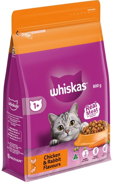 Whiskas Dry Cat Food 800g Selected Varieties