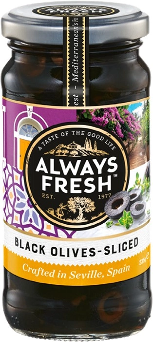 Always Fresh Sliced Black Olives 235g