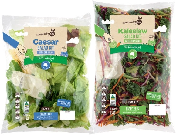 Community Co Kaleslaw Salad Kit 400g or Caesar Salad Kit 290g