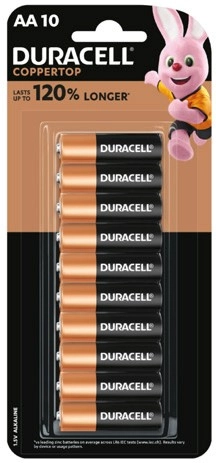 Duracell Coppertop Batteries AAA 8 Pack or AA 10 Pack