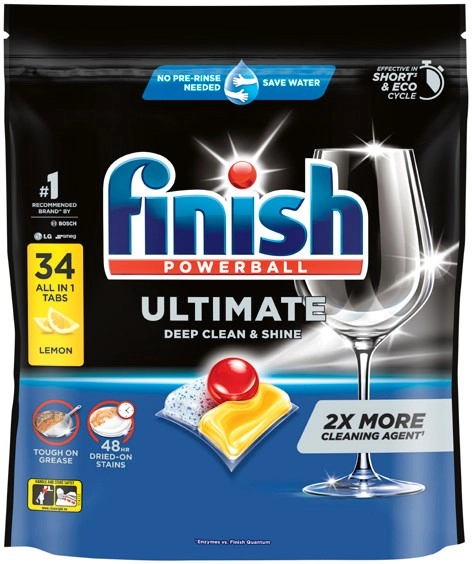 Finish Ultimate Dishwashing Tablets Lemon 34 Pack