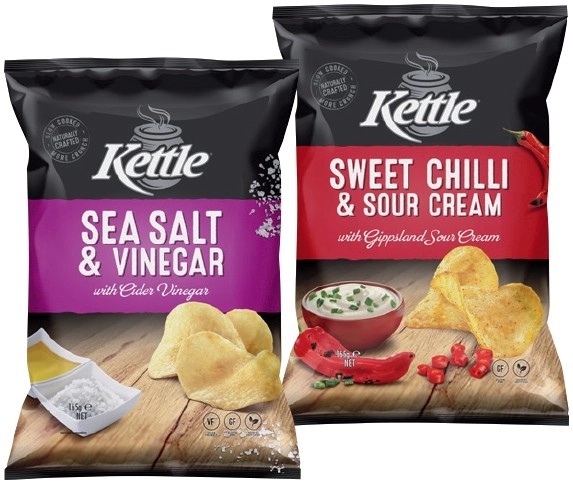 Kettle Potato Chips 135‐165g Selected Varieties