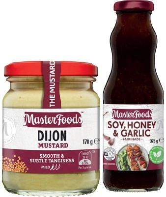 MasterFoods Marinade 375g, Mustard 170-175g or Horseradish Cream 175g Selected Varieties