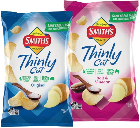 Smith's Thinly Cut Chips 175g Selected Varieties