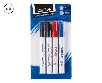 Permanent Markers 4pk