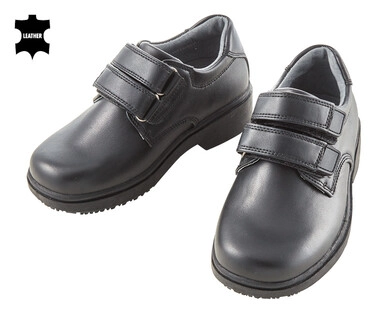 Premium Leather Double Strap School Shoes