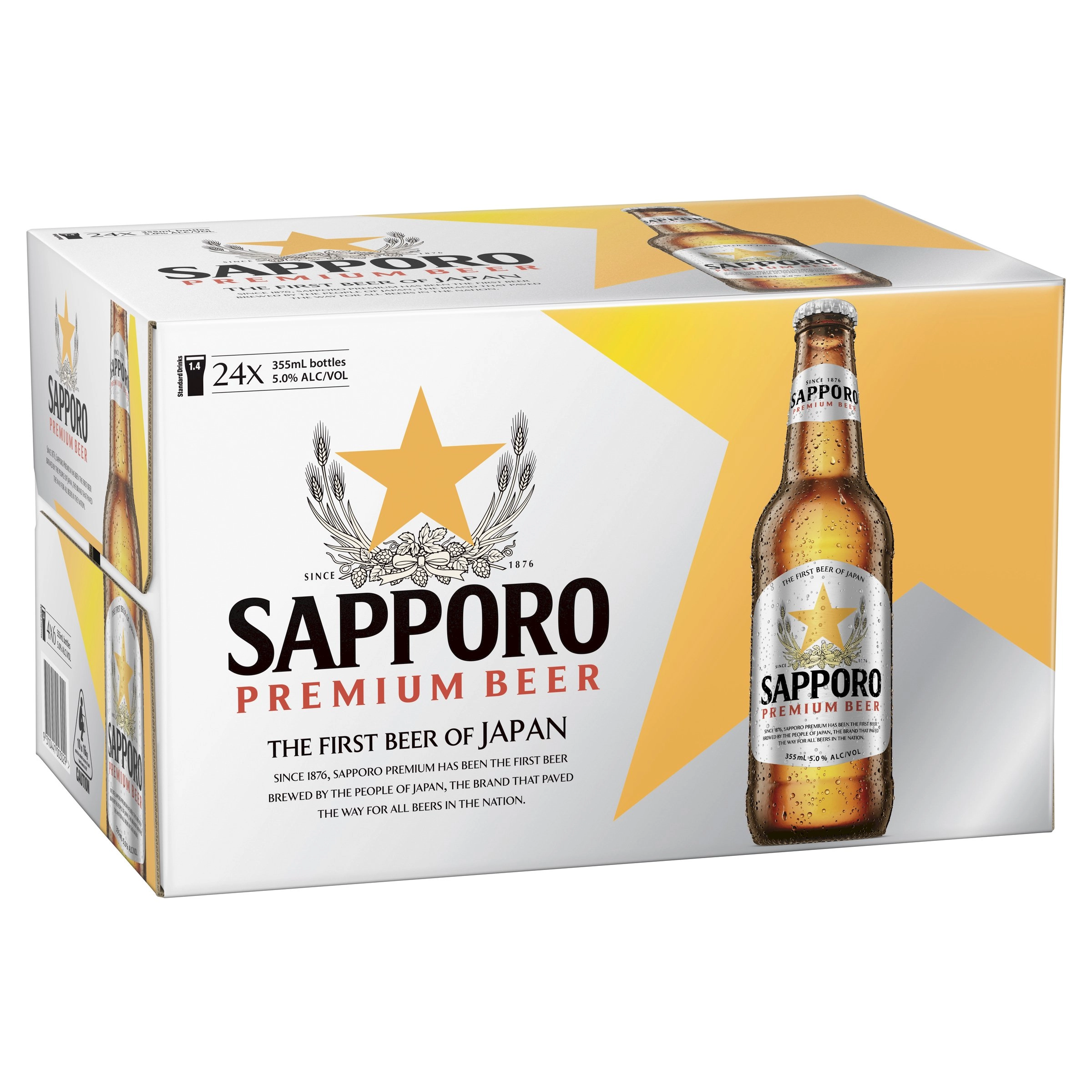 Sapporo Bottles 24x355ml