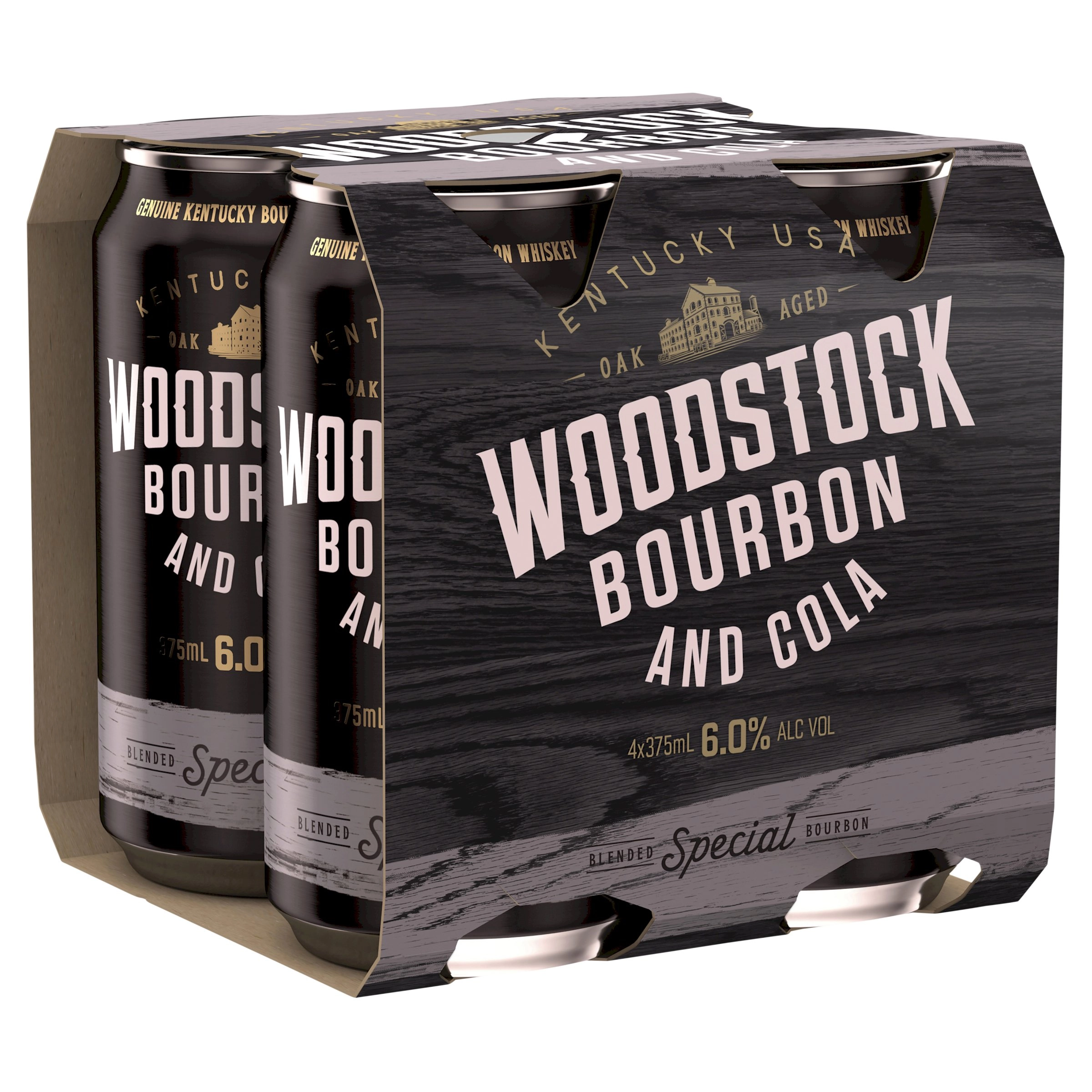 Woodstock Bourbon & Cola 6% Cans 4x375ml