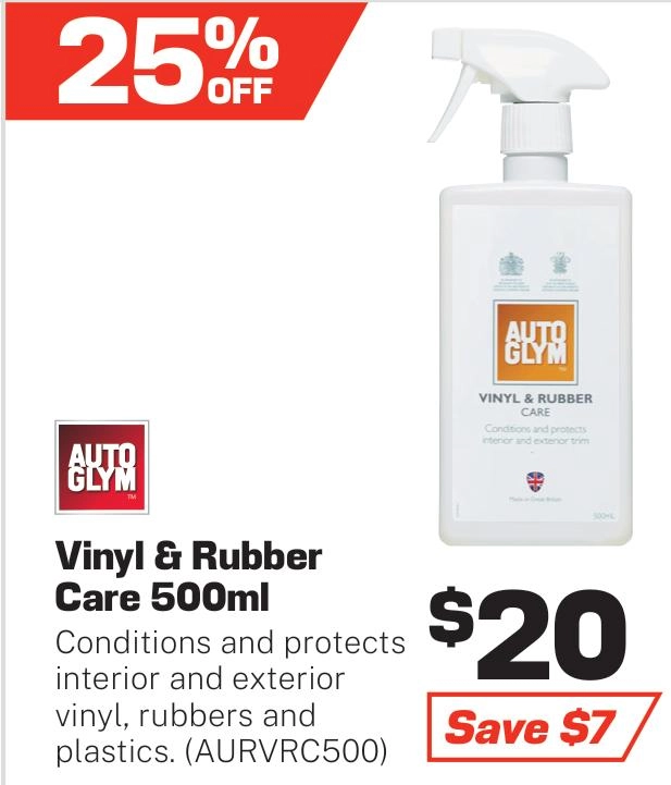 Autoglym Vinyl & Rubber Care 500ml - AURVRC500