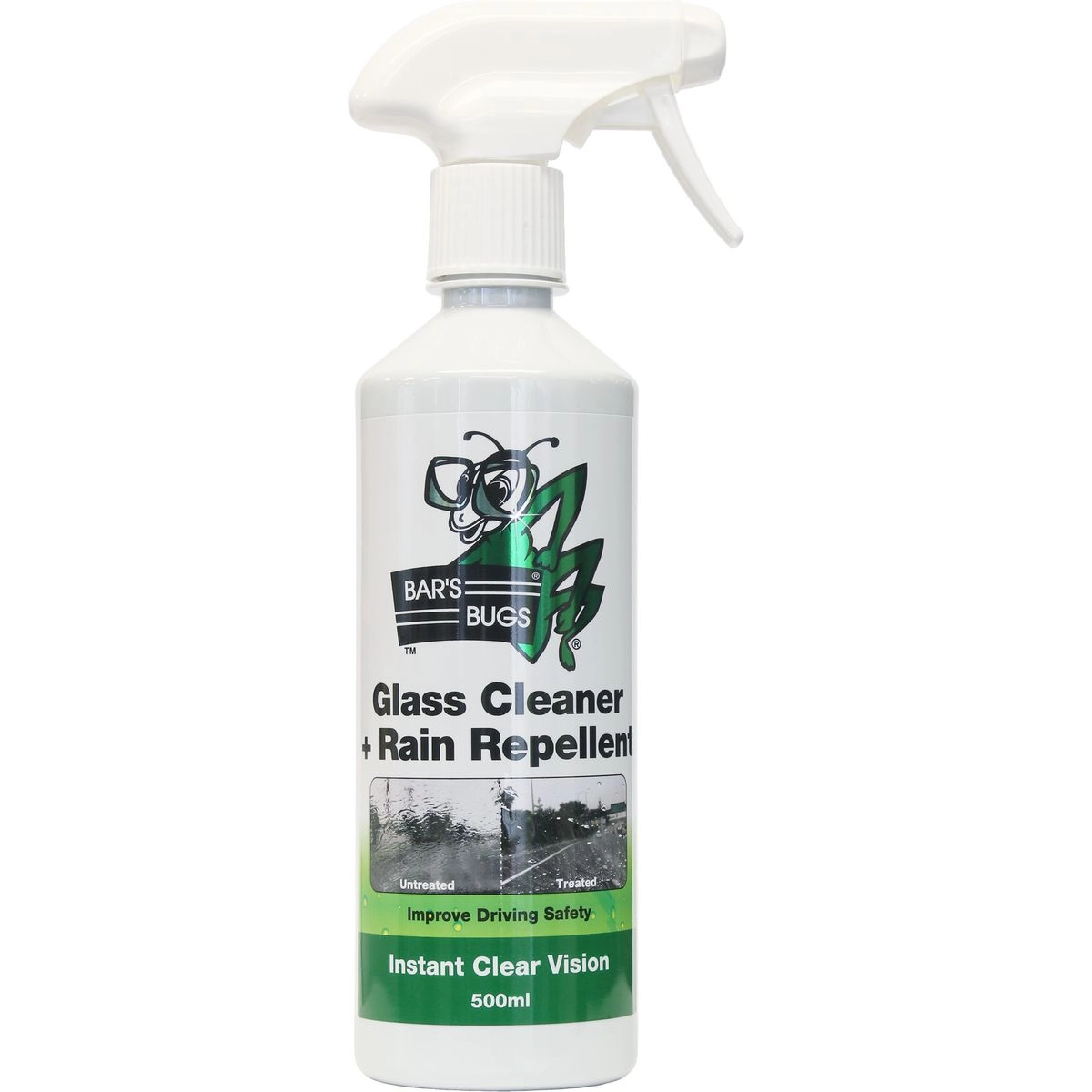 Bar's Bugs Glass Cleaner + Water Repellent 500ml - BBGCWR500