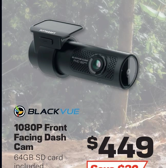 BlackVue Dash Cam 1080P Front Facing 64GB SD Card - DR770X-1CH-64