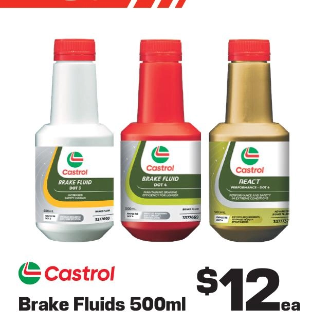 Castrol Brake Fluids 500ml