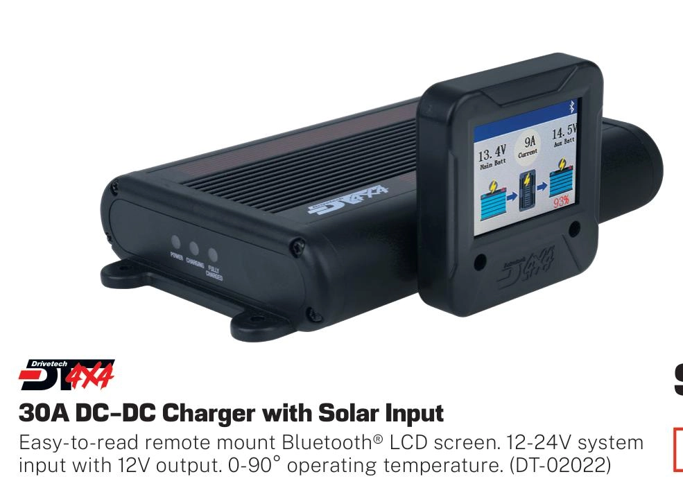 Drivetech 4x4 30 Amp DC to DC Battery Charger With Solar Input - DT-02022