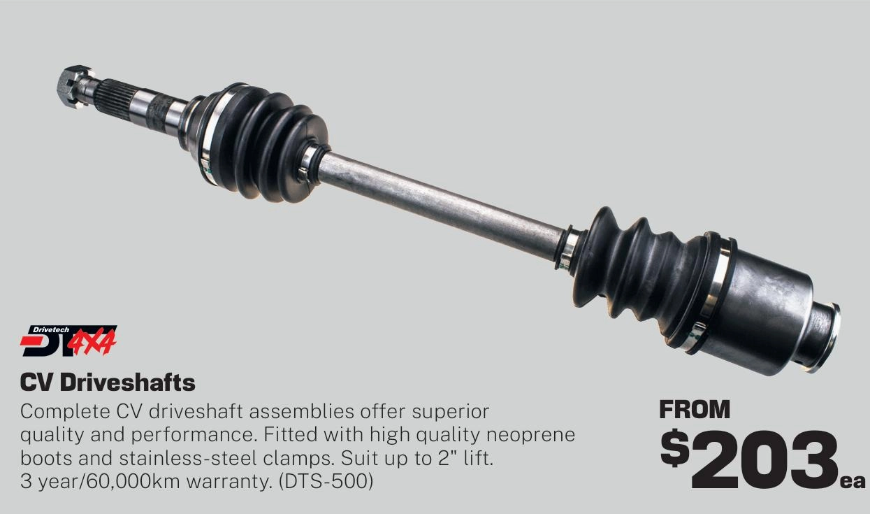 Drivetech 4x4 CV Driveshafts