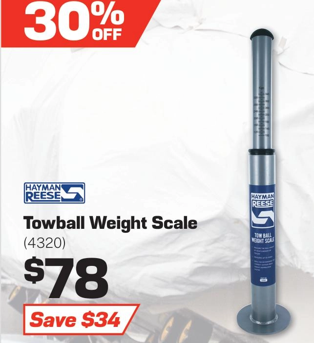 Hayman Reese Tow Ball Weight Scale Up To 350Kg - 4320