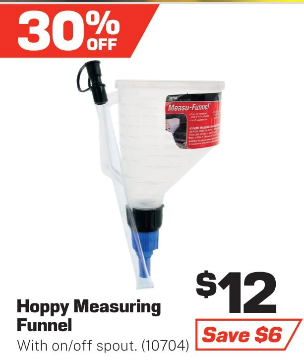 Hoppy Measuring W/ On/Off Spout Funnel - 10704