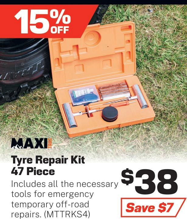 MaxiTrac 47 Piece Tyre Repair Kit