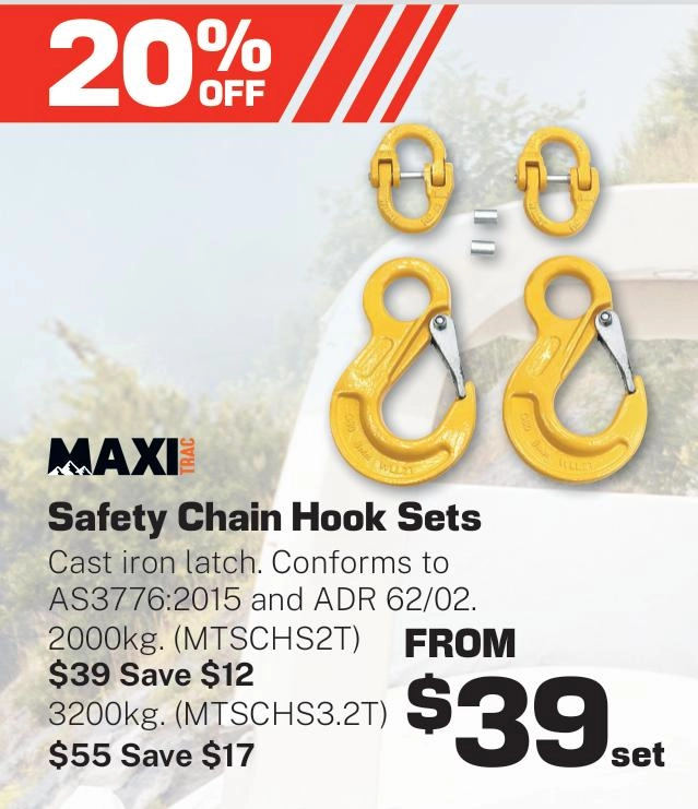 MaxiTrac Safety Chain Hook Sets