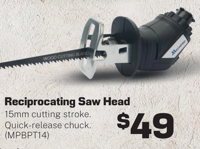 Mechpro 18V Reciprocating Saw Quick-Change Head Attachment