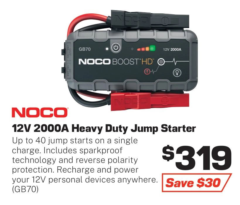 Noco Boost 12V 2000A Jump Starter - GB70