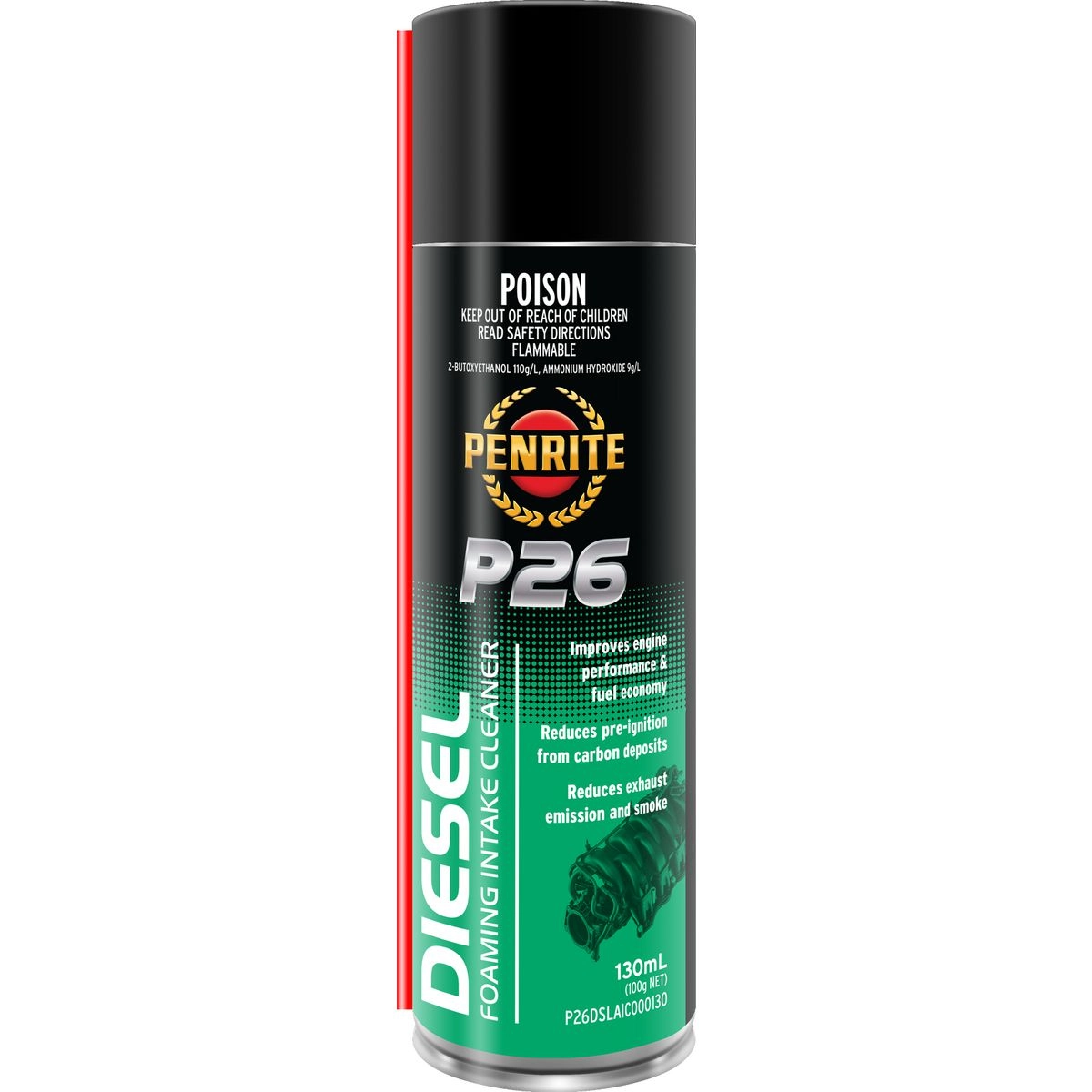 Penrite P26 Diesel Foaming Intake Cleaner 130ml - P26DSLAIC000130