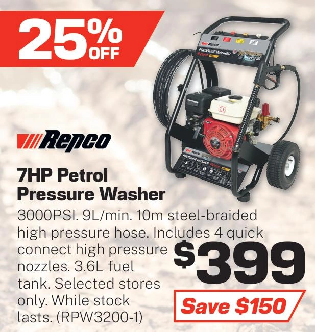 Repco 7HP Petrol Pressure Washer