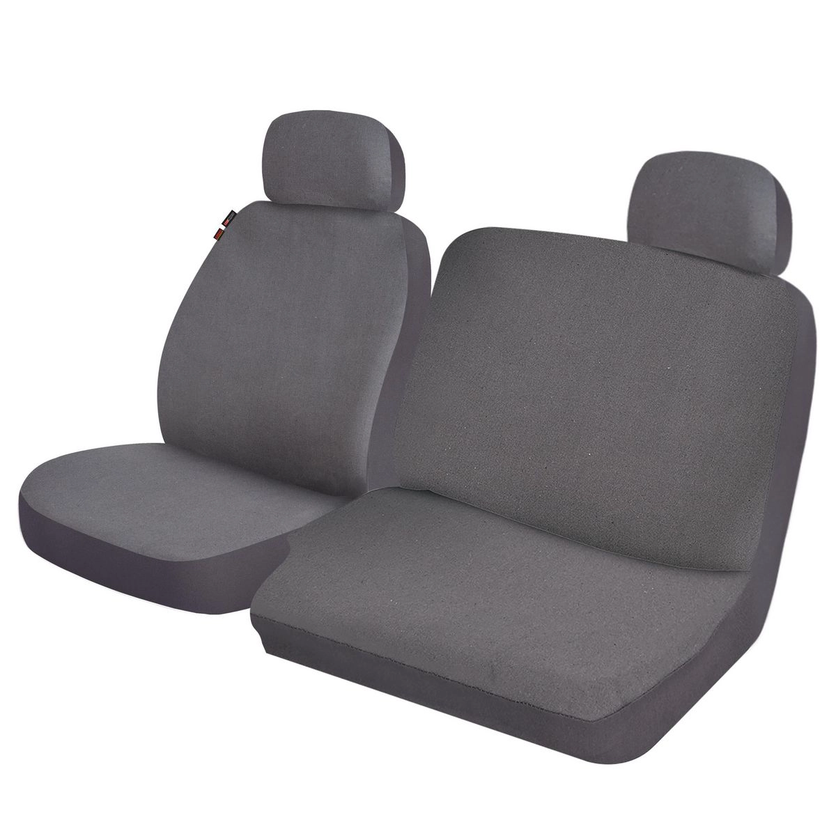 Repco Front Car Seat Covers Canvas, Grey - Pair - RSCUTESZB-GY-DRVR