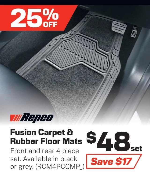 Repco Fusion Carpet & Rubber Floor Mats