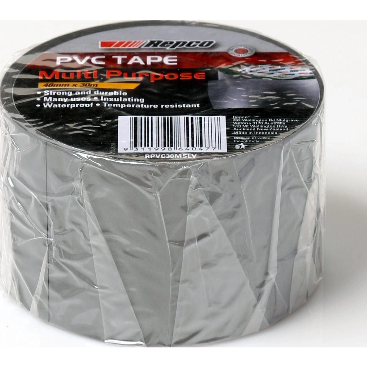 Repco PVC Multi Purpose Tape 48mm x 30m Silver - RPVC30MSLV