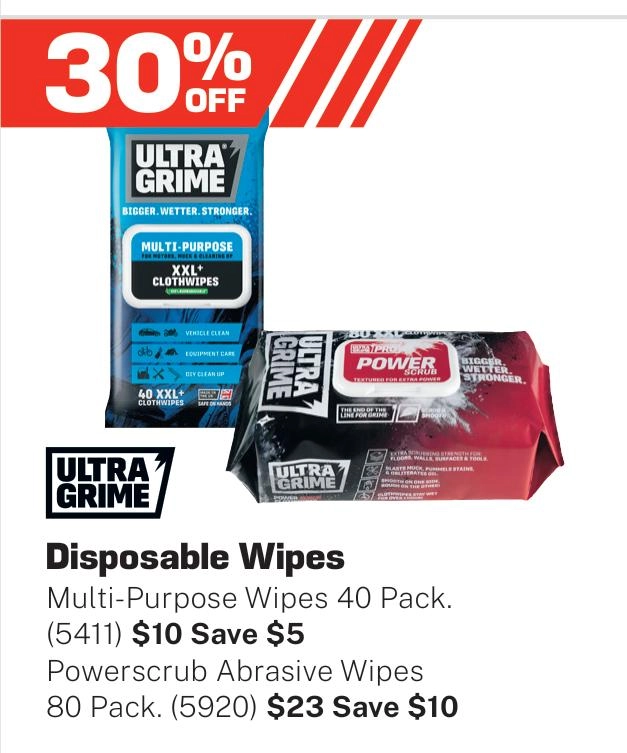 UltraGrime Original Multi-Purpose cleaning wipe 40 pack - 5411