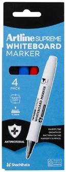 Artline Supreme Whiteboard Markers 4 Pack