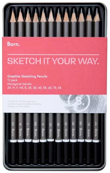 Born 12 Pack Graphite Pencils