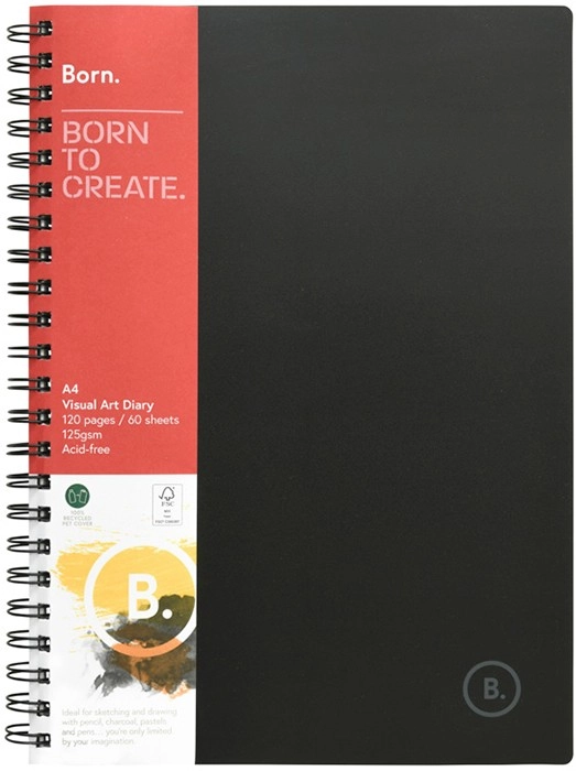 Born A4 120 Page Visual Art Diary