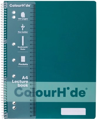 ColourHide A4 140 Page Spiral Lecture Book