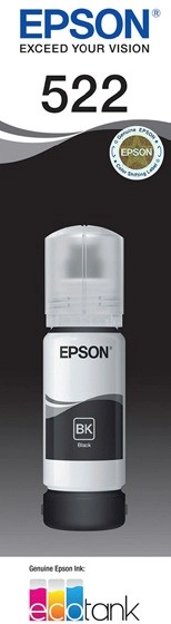 Epson 522 Colour Ink Bottle - Black