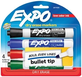 Expo Whiteboard Markers 4 Pack