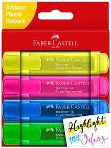 Faber-Castell Textliner Highlighter 4 Pack