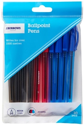 J.Burrows Ballpoint Pens 10 Pack