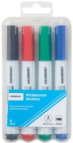 J.Burrows Whiteboard Markers 4 Pack