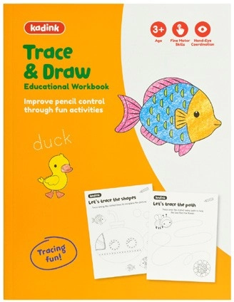 Kadink 48 Page Workbook - Trace and Draw