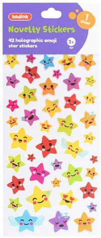 Kadink Novelty Stickers - Emoji Star Design