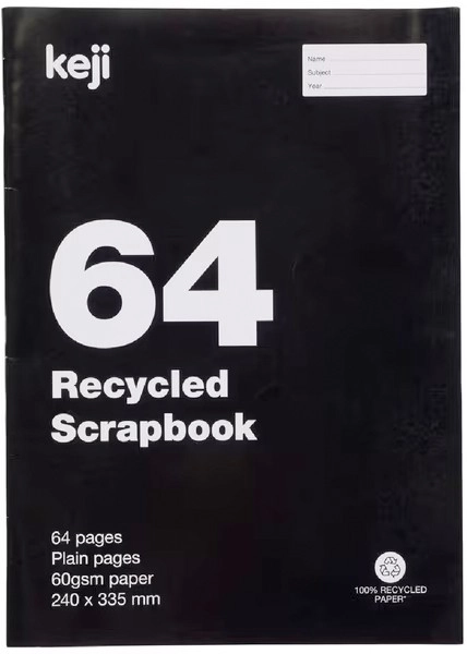 Keji 64 Page 60gsm  Scrap Book - Recycled