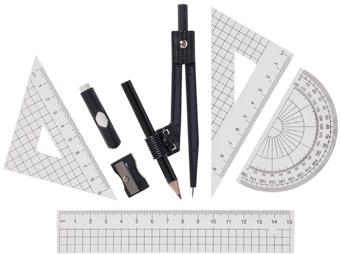 Keji 8 Piece Black Maths Set